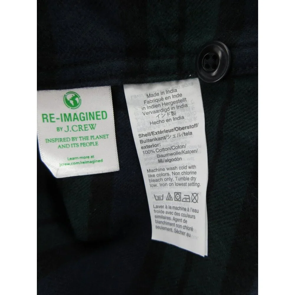 J Crew Shirt XL Midweight Flannel Double Brushed Classic Tartan Plaid - Picture 10 of 11
